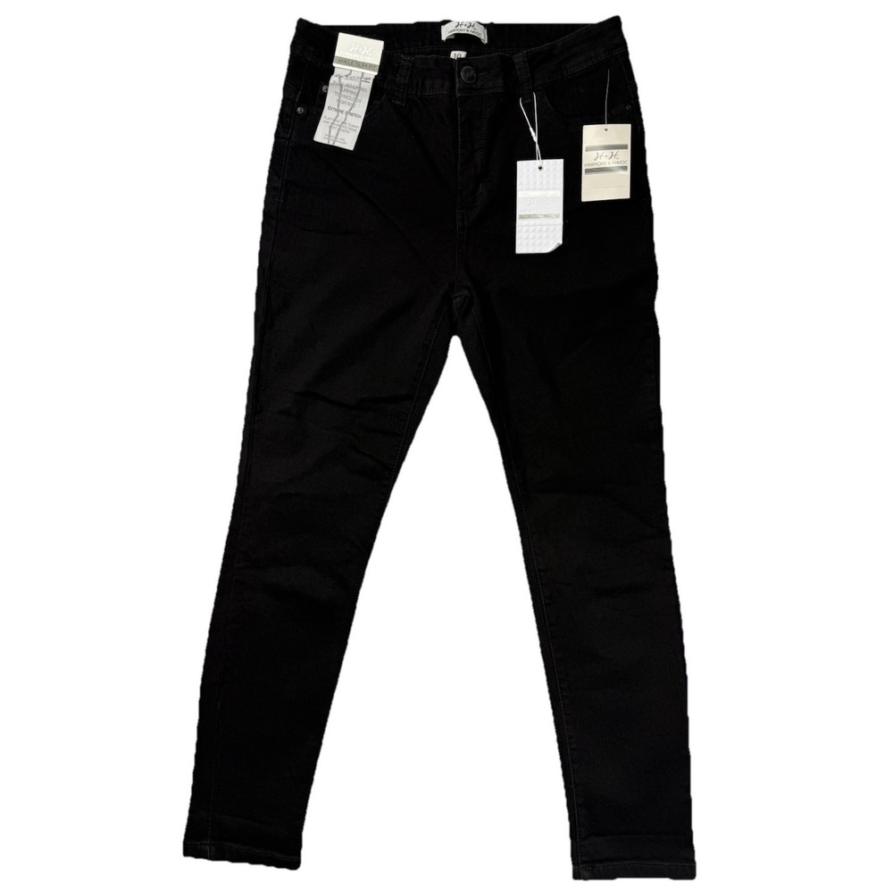 H+H Harmony & Havoc Extreme Stretch‎ Black High Rise Ankle Slim Jeans 10 NWT